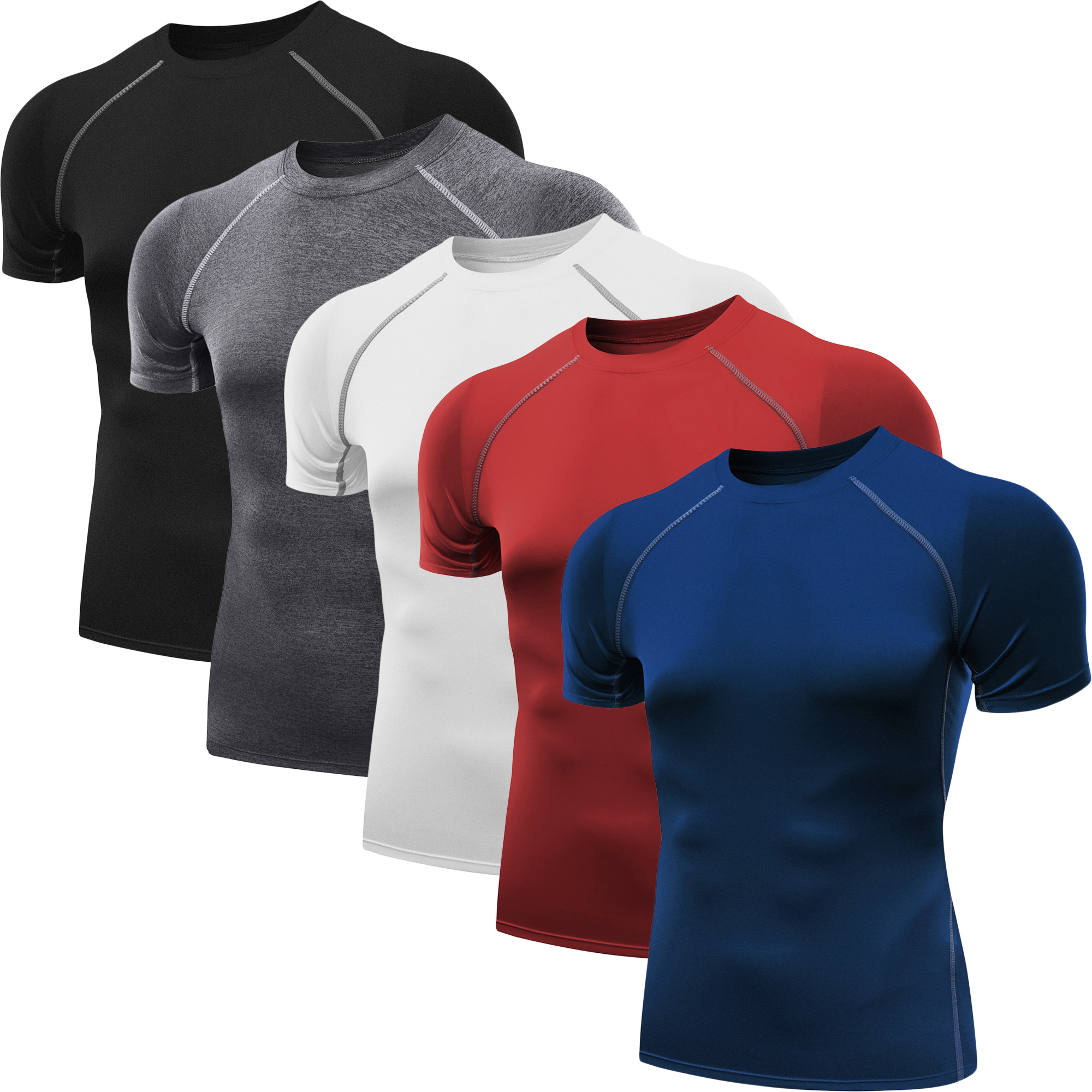 DT0007 Neleus Men's Sport Compression Short-Sleeved Shirts